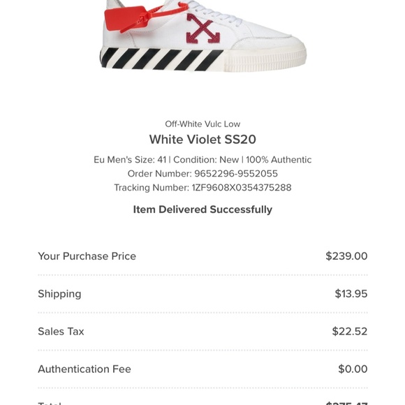 OFF-WHITE Vulc Low White Violet SS20 - Picture 4 of 4